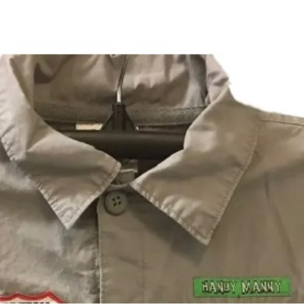 Handy Manny collared shirt in gray Like New tools motorcycle shop boys Disney 5T - Picture 14 of 16